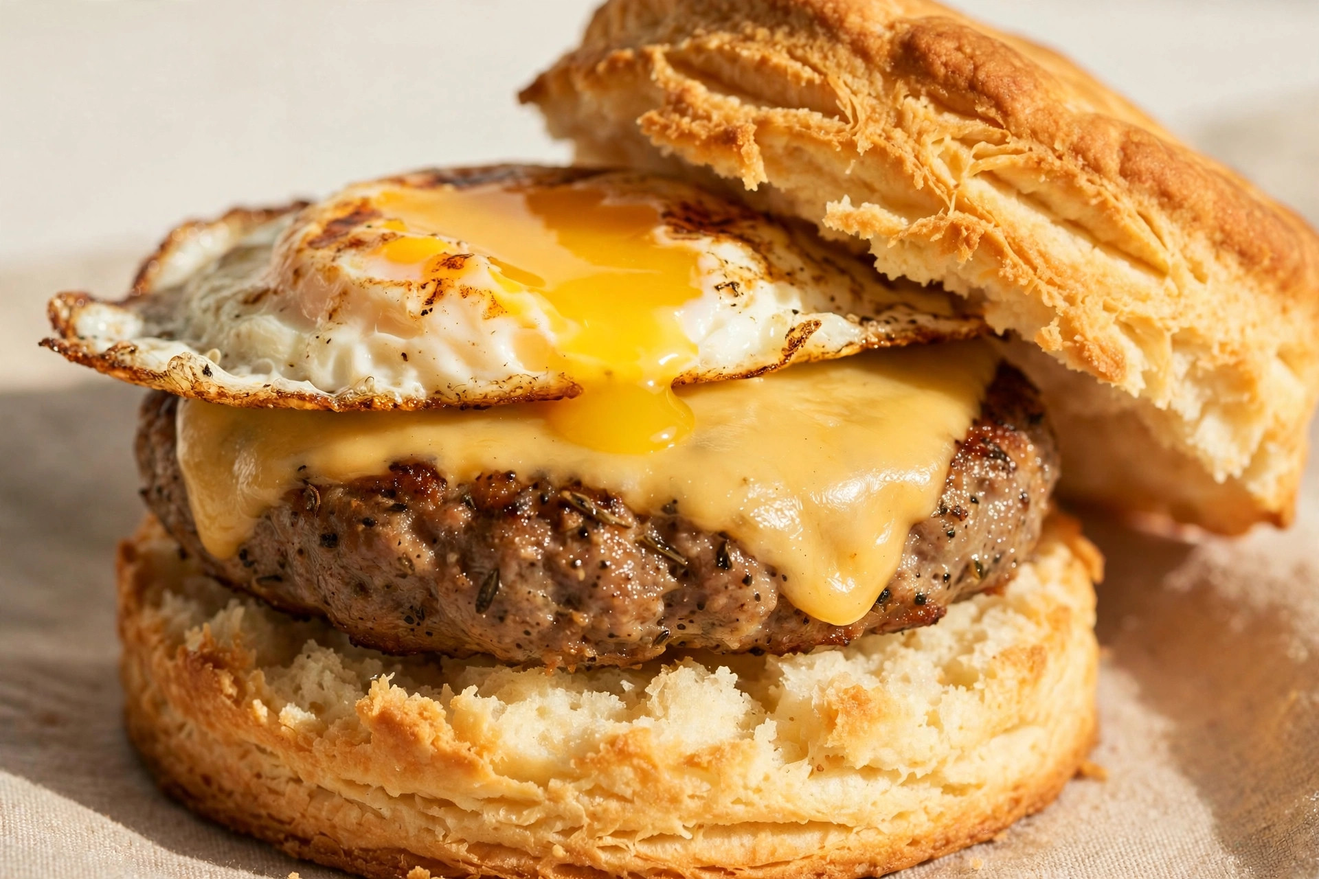 sausage egg cheese biscuit